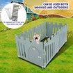 Dog Crate Pet Pen Cage Puppy Enclosure Playpen Exercise Indoor Outdoor Kennel Whelping Box Plastic Portable Green