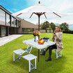 Camping Table and Chairs Set Folding Picnic Beach Dining Bench Outdoor Party Portable Aluminium 4 Seats