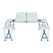 Camping Table and Chairs Set Folding Picnic Beach Dining Bench Outdoor Party Portable Aluminium 4 Seats