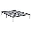 Queen Size Bed Frame Base Platform Black Metal Mattress Foundation with Storage 207x152x36CM 