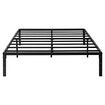 Queen Size Bed Frame Base Platform Black Metal Mattress Foundation with Storage 207x152x36CM 