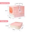 Cat Litter Box Kitty Toilet Training Enclosed Front Top Entry Lid Large Covered Hooded Kitten Potty Pan Furniture Scoop Foldable Pink