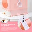 Cat Litter Box Kitty Toilet Training Enclosed Front Top Entry Lid Large Covered Hooded Kitten Potty Pan Furniture Scoop Foldable Pink