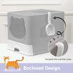 Cat Litter Box Tray Enclosed Kitty Toilet Training Front Top Entry Lid Large Covered Hooded Kitten Potty Pan Furniture Scoop Foldable