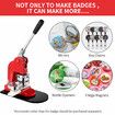 Button Badge Maker Machine Kit DIY Pin Press 58mm 500 Buttons Making Supplies Paper Cutter Metal Shell Pin Back Clear Cover PVC Film