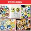 Button Badge Maker Machine Kit DIY Pin Press 58mm 500 Buttons Making Supplies Paper Cutter Metal Shell Pin Back Clear Cover PVC Film