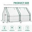 Mini Portable Green House PE Cover, Waterproof UV Protected Reinforced Cloche Indoor Outdoor Green House 120x60x60cm