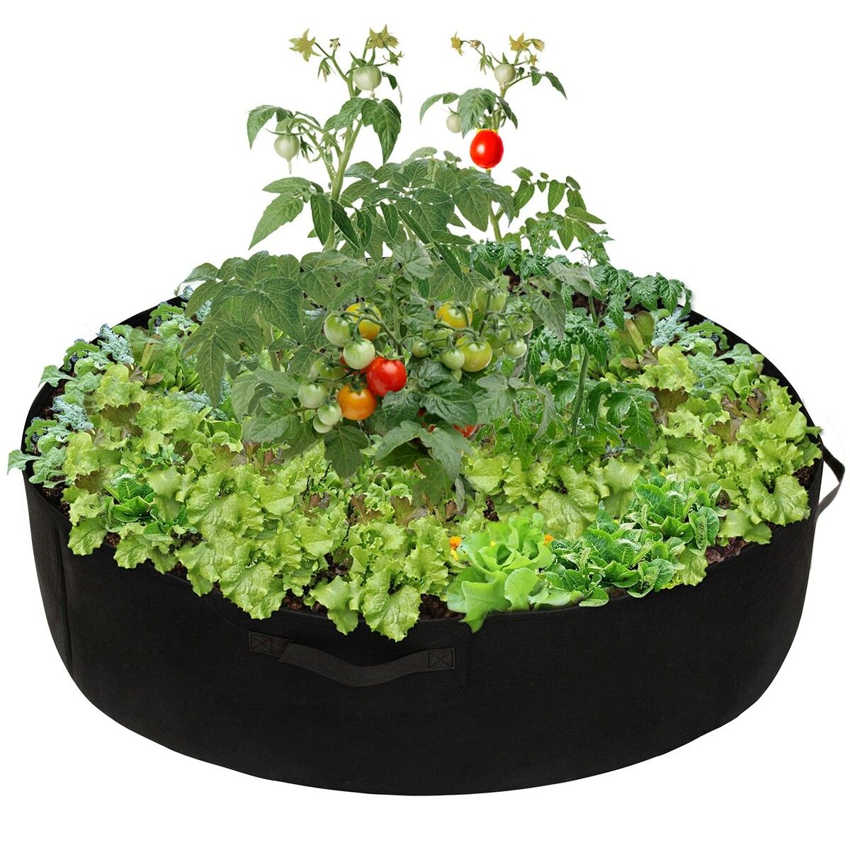 100 Gallon Round Fabric Raised Planting Bed Thicken Non-Woven Garden Veggie Grow Bag Fabric Garden  for Garden Plant Vegetable Flower Herb Growing