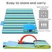 Beach Blanket Outdoor Picnic Blanket Mat 200x145cm Lightweight Folding Camping Portable Travel   Blue Line