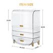 Makeup Storage Organiser Cosmetics Case Large Holder Jewellery Box Vanity Drawers Organizer Stand Transparent Portable 28.5x19x36cm