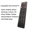 Universal TV Remote for LG,Samsung,TCL,Philips,Vizio,Sharp,Sony,Panasonic,Sanyo,Insignia,Toshiba and Other Brands LCD LED 3D HDTV Smart TV Remote Control