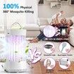 Portable USB Electronic Rechargeable Mosquito Fly Killer Lamp/Bug Zapper for Summer Trip,Outdoor Camping,Patio,Home(White)