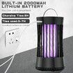 Portable USB Electronic Rechargeable Mosquito Fly Killer Lamp/Bug Zapper for Summer Trip,Outdoor Camping,Patio,Home(Black)