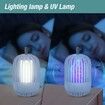 Rechargeable Dual-Function Bug Zapper Lamp, LED/UV Dual Lighting Mode, Eclectic Insect Zapper On Touch
