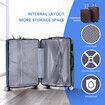 4 Piece Luggage Suitcase Set Carry On Traveller Bag Hard Shell Rolling Trolley Checked TSA Lock Front Hook Lightweight Ice Blue