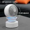 Desk Fan with Night Light Desktop Fan Rechargeable Battery Operated Table Fan for Room Bedroom Office(White)