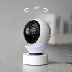 Desk Fan with Night Light Desktop Fan Rechargeable Battery Operated Table Fan for Room Bedroom Office(White)