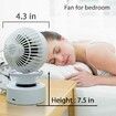 Desk Fan with Night Light Desktop Fan Rechargeable Battery Operated Table Fan for Room Bedroom Office(Black)