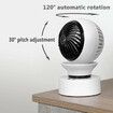 Desk Fan with Night Light Desktop Fan Rechargeable Battery Operated Table Fan for Room Bedroom Office(Black)