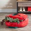 76X20cm Water Resistant Fabric Storage Dual Zippered Bag for Holiday Artificial Christmas Wreaths