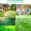 5 in 1 Lawn Sprinkler 360 Degree Rotation Large Coverage Area 5 Arms Home Automatic Watering System for Plants