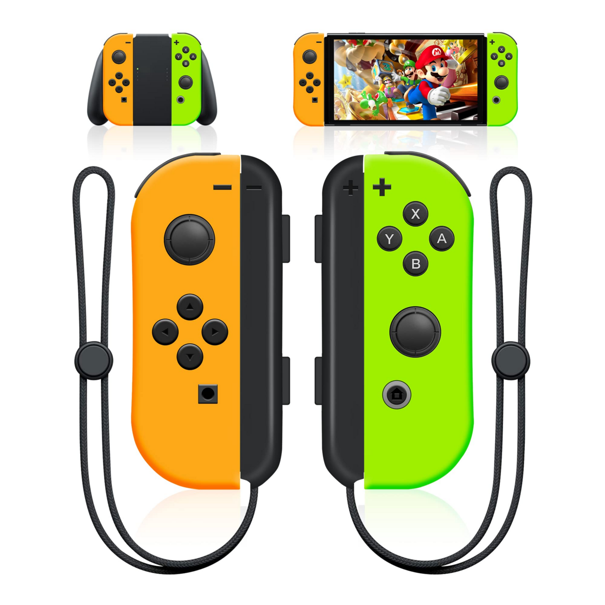 Joy Con Controller Compatible for Switch,Wireless Replacement for Switch Joycon,Left and Right Switch Controllers Joycon Support Dual Vibration/Wake-up Function/Motion Control (Yellow & Green)