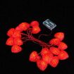 3M 20 LED Heart String Lights Valentines Day Heart Plastic Light Set Battery Operated Fairy String Lights for Valentines, Wedding, Christmas, Birthday Party Decor (RED)