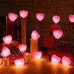 3M 20 LED Heart String Lights Valentines Day Heart Plastic Light Set Battery Operated Fairy String Lights for Valentines, Wedding, Christmas, Birthday Party Decor (Pink)