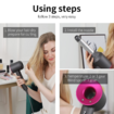 Self Hair Curling Attachment for Dyson Supersonic Hair Dryer HD01 HD02 HD03 HD04 HD07 HD08, Double Directions Hair Curling Barrels Only, No Hair Dryer (2Pcs)