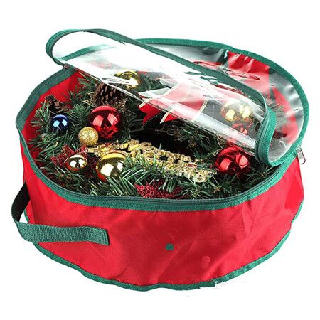 Christmas Wreath Storage Container Clear Bag 76 x 20 CM