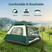 5 Man Tent Camping Beach Party Instant Pop Up Sun Shade Family Shelter Outdoor Hiking Picnic Waterproof 265x265x190cm Green