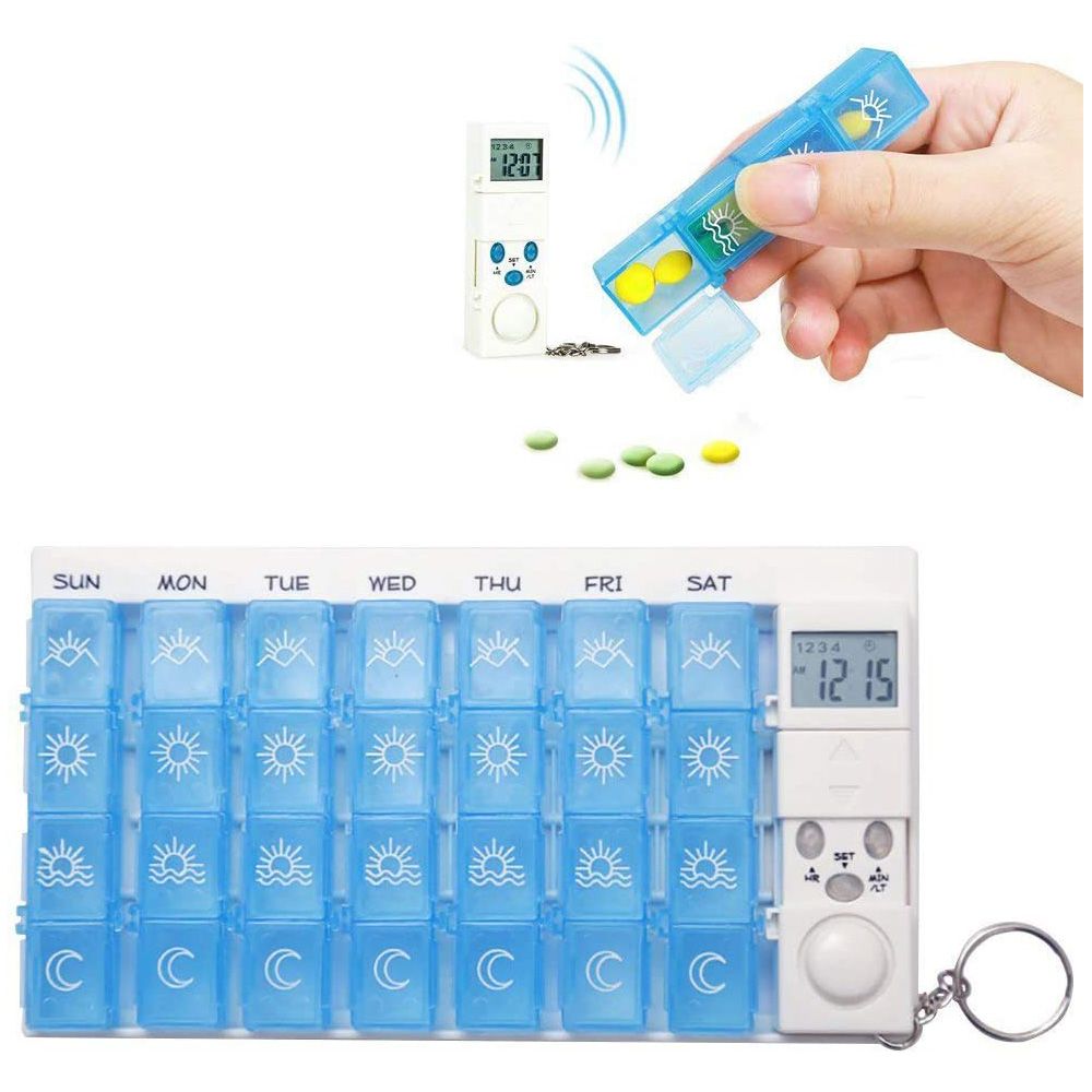 Electronic Digital Pill Box Pill Box Automatic Pill Dispenser with Weekly Digital Pill Organiser