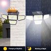 Solar Lights Outdoor Motion Sensor 4 Heads 270 LED Super Bright Waterproof Security Lights for Outside Patio Porch Yard Entryways