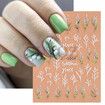 8pcs 5D Simple Flower Nail Decals Embossed Nail Art Supplies Elegant Wedding Design Adhesive Manicure