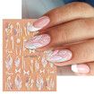 8pcs 5D Simple Flower Nail Decals Embossed Nail Art Supplies Elegant Wedding Design Adhesive Manicure