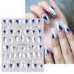 8pcs 5D Simple Flower Nail Decals Embossed Nail Art Supplies Elegant Wedding Design Adhesive Manicure