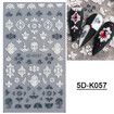 7pcs 5D Simple Flower Nail Decals Embossed Nail Art Supplies Elegant Wedding Design Adhesive Manicure