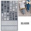 7pcs 5D Simple Flower Nail Decals Embossed Nail Art Supplies Elegant Wedding Design Adhesive Manicure