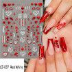 8pcs Sheets Nail Art Stickers Decals Self-Adhesive  Holiday Xmas Snowflake Nail Art Manicure