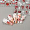 8pcs Sheets Nail Art Stickers Decals Self-Adhesive  Holiday Xmas Snowflake Nail Art Manicure