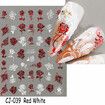 8pcs Sheets Nail Art Stickers Decals Self-Adhesive  Holiday Xmas Snowflake Nail Art Manicure