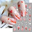 5pcs Sheets Nail Art Stickers Decals Self-Adhesive  Holiday Xmas Snowflake Nail Art Manicure