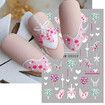 5pcs Sheets Nail Art Stickers Decals Self-Adhesive  Holiday Xmas Snowflake Nail Art Manicure