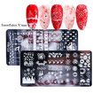 10pcs Stamping Plates Set Heart Love Valentines Day Spring Summer Flowers Leaves Marble Butterfly Nail Stamping Plate Nail Stamp Manicure