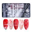 10pcs Stamping Plates Set Heart Love Valentines Day Spring Summer Flowers Leaves Marble Butterfly Nail Stamping Plate Nail Stamp Manicure