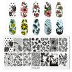 9pcs Stamping Plates Set Heart Love Valentines Day Spring Summer Flowers Leaves Marble Butterfly Nail Stamping Plate Nail Stamp Manicure