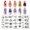 9pcs Stamping Plates Set Heart Love Valentines Day Spring Summer Flowers Leaves Marble Butterfly Nail Stamping Plate Nail Stamp Manicure