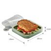 2pcs Toast Container Sandwich Case Toast Case Silicone Lunch Box Sealed bread Lunch Bo for Picnic  School, Office