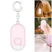 Loud Sound Personal Alarm 130 dB Safety Emergency Siren Keychain with Flashlight Color Pink