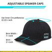 Hat with Bluetooth Speaker Adjustable Hat Wireless Smart Speakerphone Cap for Outdoor Sport Baseball Cap(Black)